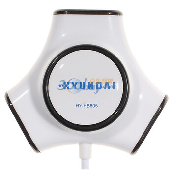 现代（HYUNDAI）HY-HB605 白黑 超长线 高速USB 4接口HUB
