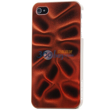 乐歌（Loctek）PHC413-ORG iphone4/4s水墨立体图案保护背壳 橙色（适用于iphone4/iphone4s）