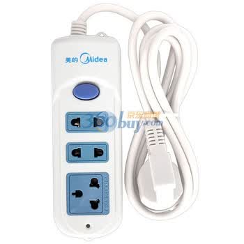 美的（Midea)M8系列 M8C21L1.8-A1 2位2孔2位3孔线长1.8米 软包装