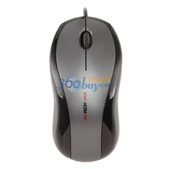 山又（3UTECH）雪山狐 HW-OP602 USB 有线鼠标 灰黑