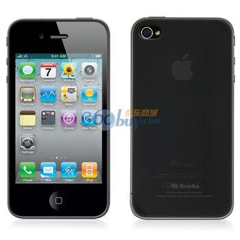 邦克仕（Benks）Magic Jelly移动数码产品专用保护壳（适用于苹果Apple iPhone 4/4S 透黑色）