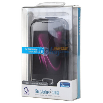 卡登仕（Capdase） Galaxy mini 玲珑硅胶套（黑色） 手机保护套系列 适用于三星（Samsung） S5570