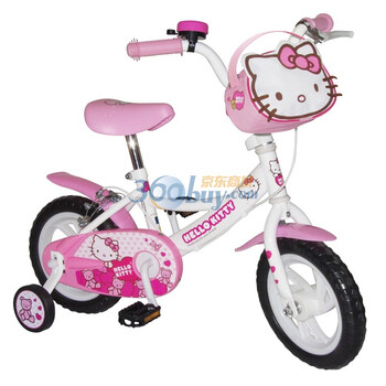 Hello Kitty凯蒂猫12寸儿童自行车白色（附提袋）