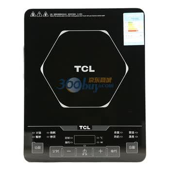 TCL TC-HC205B 整板触摸式 电磁炉 黑色 2000W 法国技术黑晶板 包装内含：汤锅+炒锅
