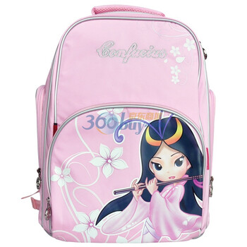 孔子书包中小学生系列尼龙里仁为美K303粉红色