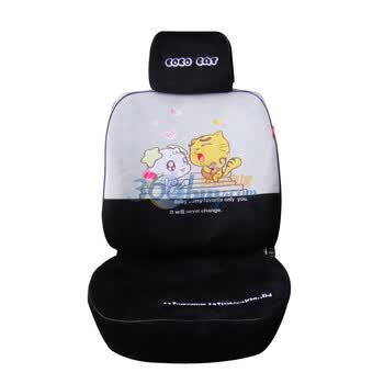 申杰-快乐星猫系列精品汽车椅套-唱响（灰黑）