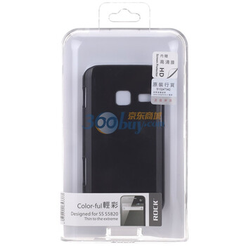 洛克（ROCK）三星SAMSUNG S5820 nakedshell裸壳 轻彩系列（黑色）