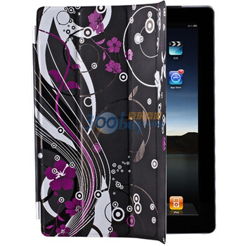 ESR iPad2 亮彩系列 smart cover 保护套 休眠/唤醒（黑色）赠后盖保护壳 & 透明保护贴膜