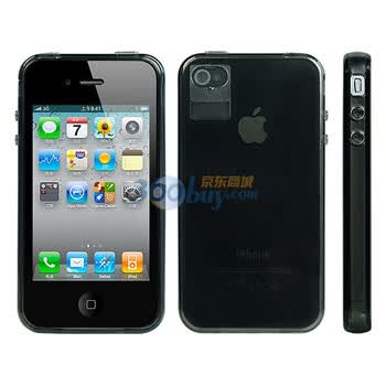Fitcase DCT-04硅胶透明手机壳 水晶黑（iphone4）