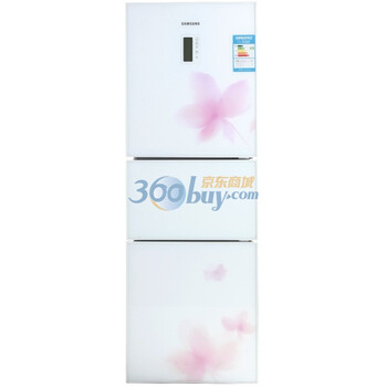 三星（samsung) BCD-230MMGF 230L 三门冰箱（白色水韵花纹）