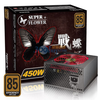 振华（SUPER FLOWER）战蝶450W（SF-450P14HE）电源（额定450W/主动式PFC/效能达85%/超静音