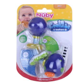 Nuby努比动物造型冰胶固齿器