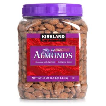 美国Kirkland柯可蓝盐焗加州大杏仁干1.13kg