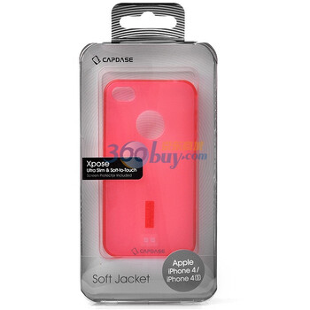 卡登仕（Capdase）iphone 4s玲珑胶套(透红) 手机保护套 适用于iphone 4/iphone 4s