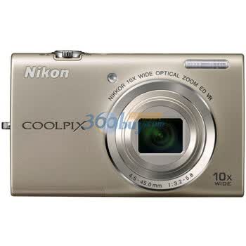尼康（Nikon） COOLPIX S6200 便携数码相机 银色（1602万像素 2.7寸屏 10倍光变 25mm广角 滤镜）
