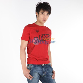 DIESEL 迪赛 男士圆领T恤 字母logo款 zn 80340965848XX款 红色 XXL