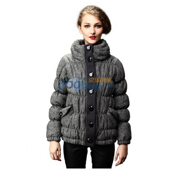 耀点100 YD100 棉服 外套 女款2011秋冬款冈花呢立领棉服浅灰色L