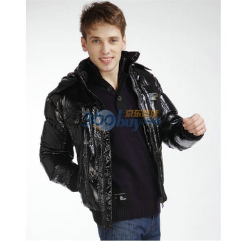 EBG男装2011秋冬经典时尚保暖丝光棉服外套男1201012 黑色 XXL