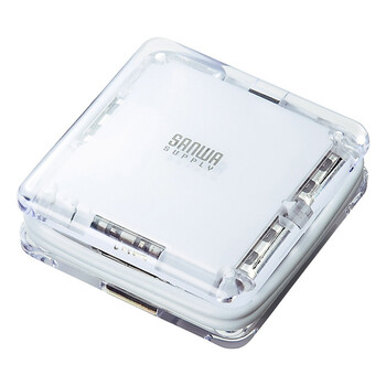 日本SANWA SUPPLY USB-HUB239W 可收藏水晶方块4口集线器 4色可选/白色