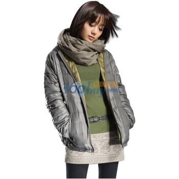 圣迪奥sdeer女装便携式绗缝轻薄防风羽绒服1482443 深灰色 L