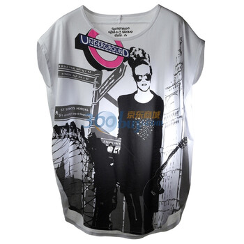 Giordano佐丹奴 T恤 女神秘的诱惑烫钻Big Tee 01391080 土著白 M