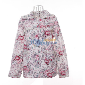 苏泽尔花儿朵朵优雅高贵夹层中厚女款家居服睡衣 48030灰 XL