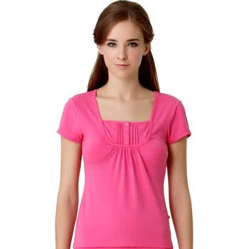 Jockey居可衣 2012春夏新品 女式棉莫代尔家居上装 JJ25242715T 216桃红 XL