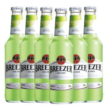 Bacardi百加得冰锐预调朗姆酒6瓶装青柠味