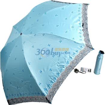 天堂伞 2012年新款系列 防紫外线 防晒 晴雨伞 386E杏花如雨 5号浅蓝