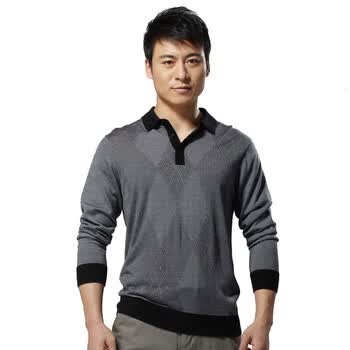 红豆hodo羊毛衫2012春夏新款商务休闲羊毛衫EMS2247 深灰色 185/100A（54）