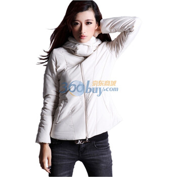 百普拉姿BIOPLAZM新款冬装厚外套2011棉衣女装棉服棉衣修身冬装 白色 XL