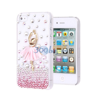 萝莉LOLI　透明钻壳-芭蕾公主　iphone4/4S外壳　苹果手机保护壳　后壳