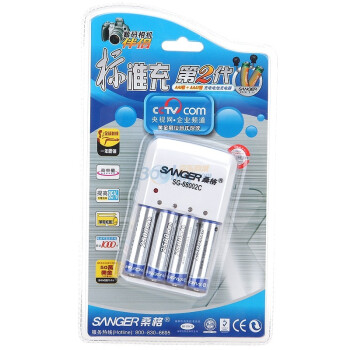 桑格(SANGER) 2500mAh 5号(AA)标准充(第二代)四粒充电套装