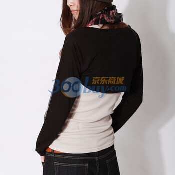 乐为披肩小外套开衫女士夏季短款防晒披肩围巾L12FG102 黑色 M(165/84A)