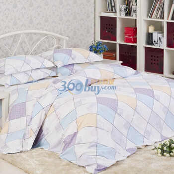 么小毛舒爽棉超大双人被罩（220cm*240cm）恒梦奇鱼C8010-7