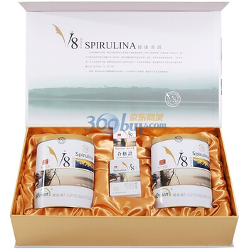 送礼首选 东巴绿宝天然螺旋藻精片铂金V8系列尊贵大礼盒(双桶）