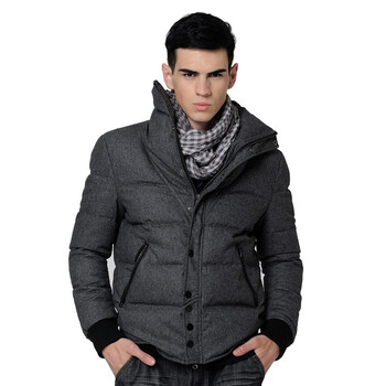 积普JIPU男装时尚新款简约羽绒服9114015705098 灰色 XXL