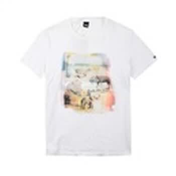 JASONWOOD 2012夏装新款正品时尚印花纯棉男式短袖T恤10202924 漂白 XL