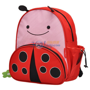 必必普/BiBiPu 帆布包系列 儿童书包 幼儿园书包 儿童背包 可爱 卡通动物小书包 红色