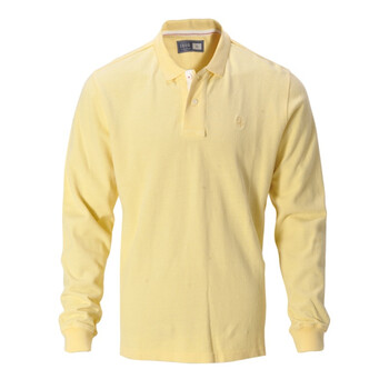 IZOD 秋季新品纯棉翻领长袖标准男士polo衫 1061913102301黄色系XXL(185/102A)