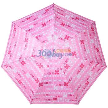 梅花 三折外翻铅笔伞—悠闲雨情 玫红色