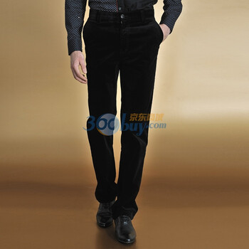 浪氏威尔lansiwear2011秋冬新款男士休闲男式长裤LWAJE1801 黑色 28