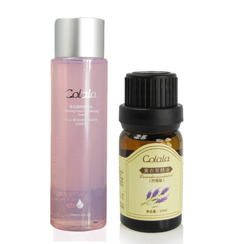 可拉拉焕白精粹调养水150ML+可拉拉升级版薰衣草精油10ML 保湿祛痘组合