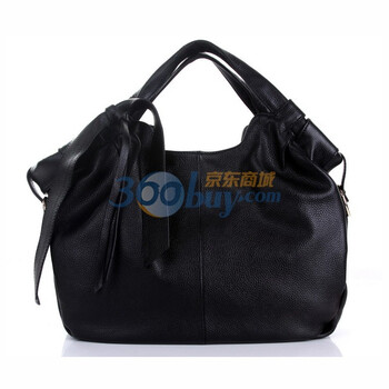 皮奴家PINUJIA头层牛皮休闲时尚包真皮包女包百魅手提斜跨包101192 黑色