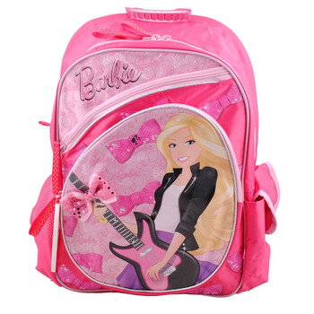 芭比/Barbie A270879 活力芭比 带梳子 小学生减压减负双肩书包/儿童时尚背包 两色可选 玫红