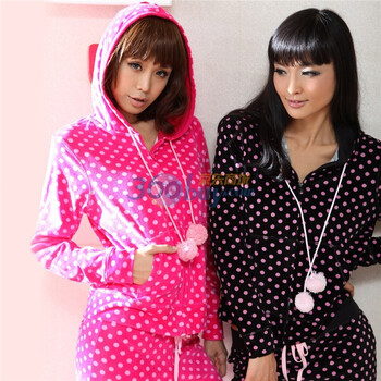 Gainreel歌瑞尔 家居服紫色潮流简约运动拉链家居服套装 黑色 XL