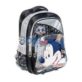 Disney/迪士尼 Mickey米奇/米妮卡通图案双肩学生书包SM80235 黑色
