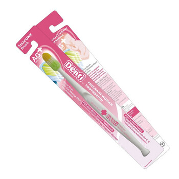 Denti孕妇牙刷（硅胶）自动抑菌纳米银硅胶细软毛刷毛
