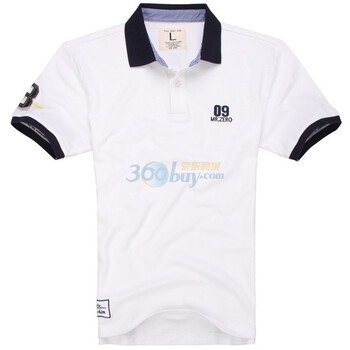 零号男 精梳棉乐活时尚纯色POLO衫 BFD0007 白色01 XXL