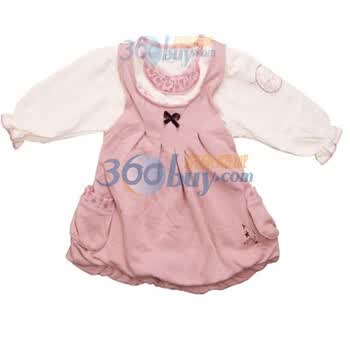 婴之谷2011秋季新品 浪漫秋语泡泡群两件套T4842 粉红 110码